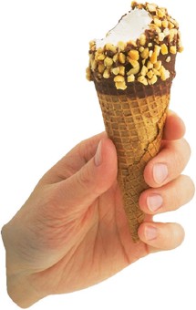 Ice cream cone - hand